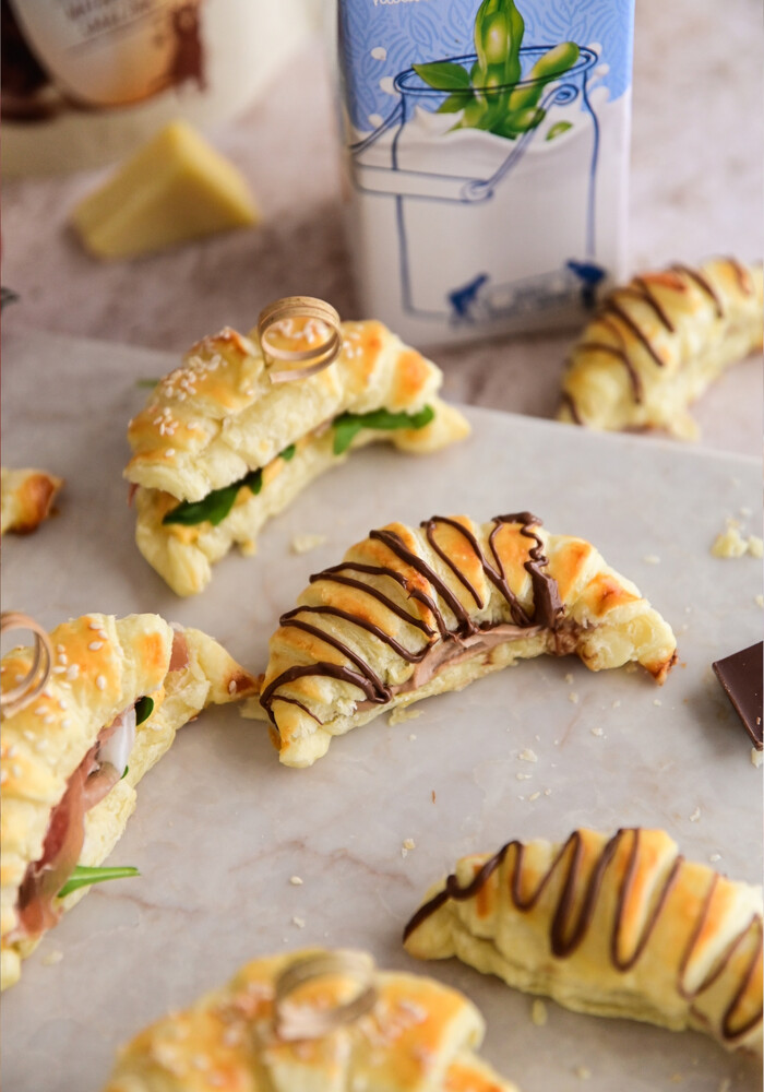 Mini rogaliki z ciasta francuskiego na słodko